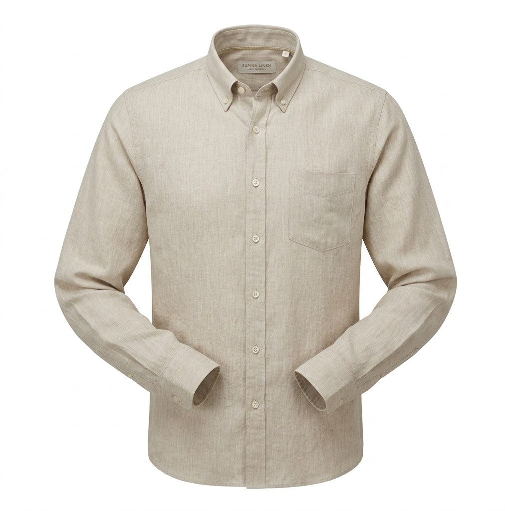 Premium Pure Linen Long-Sleeve Shirt