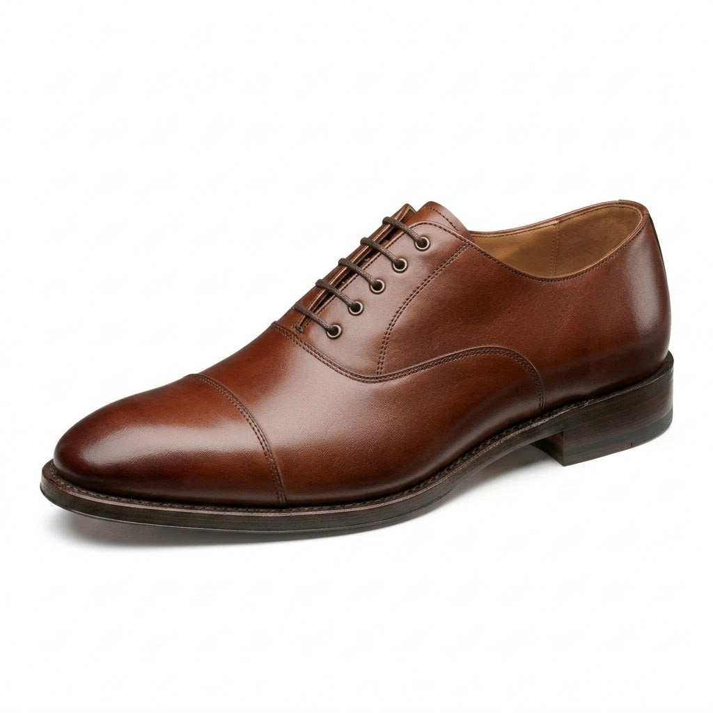 Premium Leather Oxford Dress Shoes – Chestnut Brown