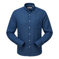 Premium Pure Linen Long-Sleeve Shirt – Marine Blue